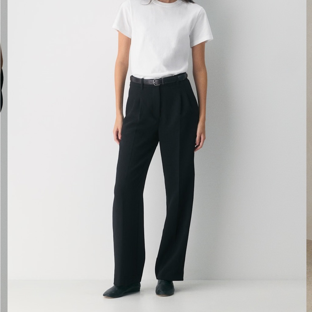 Aritzia Effortless Pant - Black Wide Leg Trousers